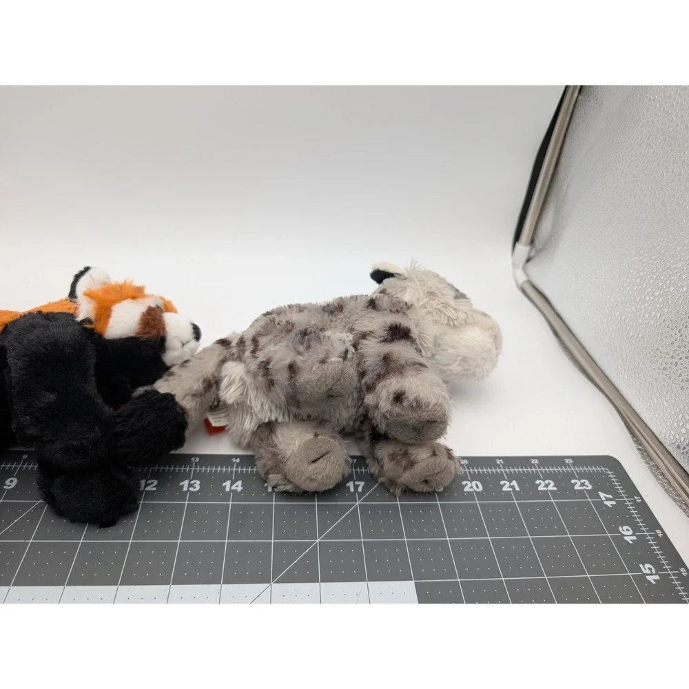Wild Republic Plush Lot Red Panda Snow Leopard Lynx Cat Stuffed‎ Animal Toy